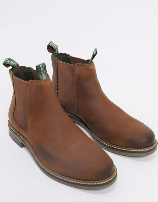 Barbour - Farsley - Stivaletti Chelsea in pelle color cuoio, 4 di 4