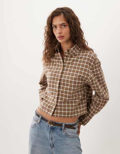 Barbour Fawne long sleeve tartan check shirt in brown - view 1
