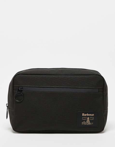 Barbour field canvas washbag in olive - view 1
