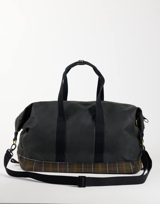 Barbour Field wax holdall bag in sage green, 4 of 4
