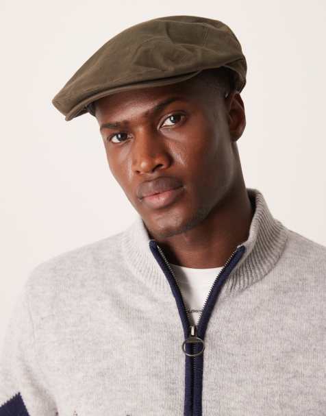 Barbour Finnean flat cap in olive