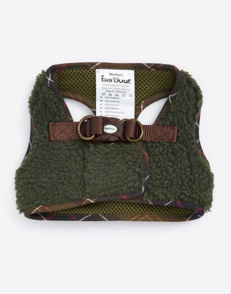 Barbour fleece dog harness in green - view 1