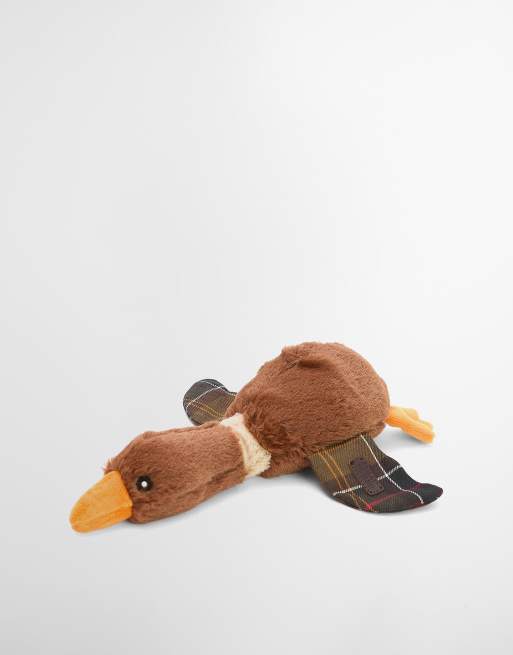Barbour flying duck dog toy in brown