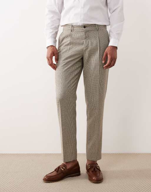 Barbour Forstone co-ord houndstooth trouser in stone, 2 of 5