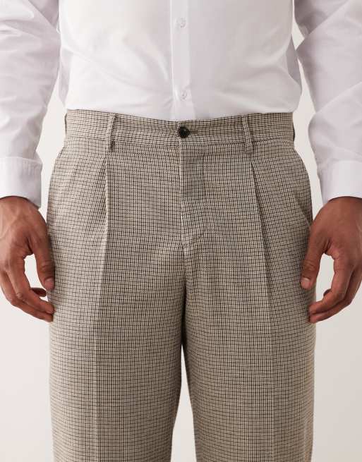 Barbour Forstone co-ord houndstooth trouser in stone, 4 of 5