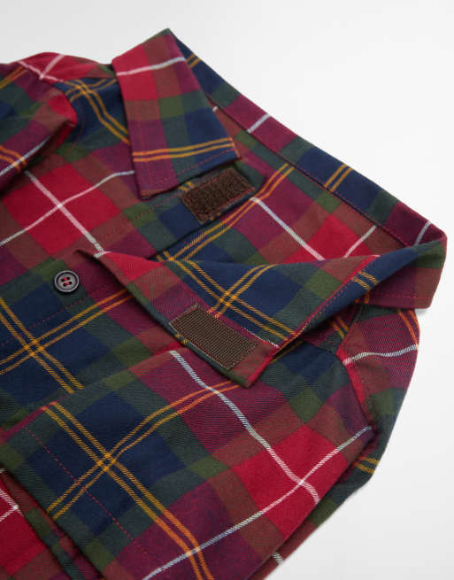 Barbour Fortrose dog tartan check shirt in green, 4 of 5