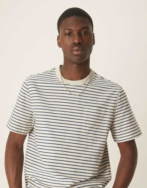 Barbour Frensham stripe t-shirt in oatmeal - view 1
