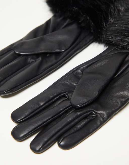 Barbour fur trimmed leather 2024 gloves