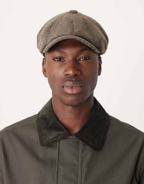 Barbour Fyne tweed baker boy cap in brown - BROWN - view 1