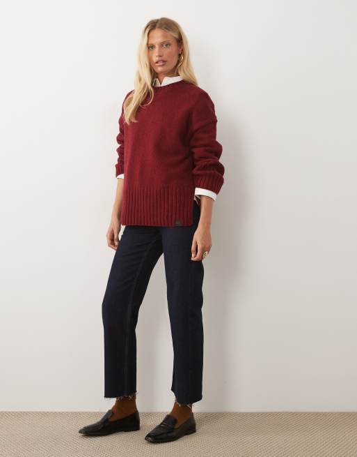 Barbour Gaia knitted jumper in red, 4 of 4