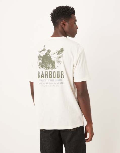 Barbour Glencorse relaxed graphic t-shirt in whisper white - WHITE - view 1