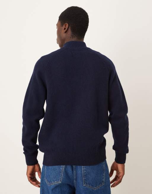 Barbour Grangetown half zip knitted jumper in navy - NAVY, 3 of 5
