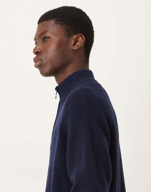Barbour Grangetown half zip knitted jumper in navy - NAVY, 4 of 5