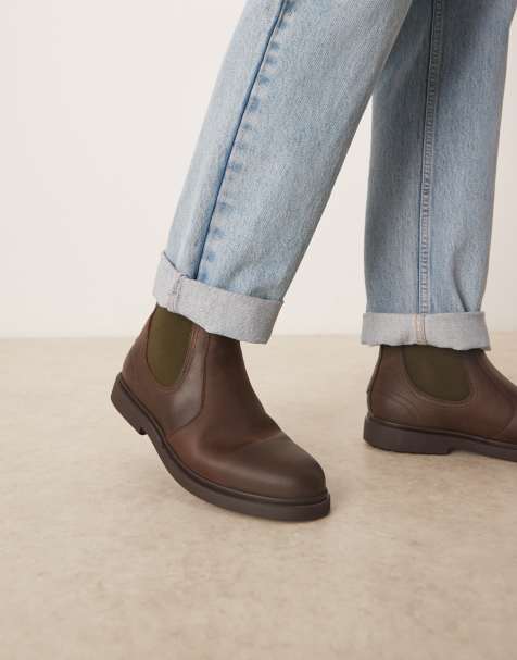 Barbour Hale chelsea boot in dark brown - BROWN - view 1