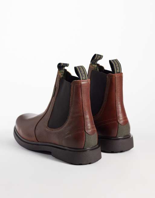 Barbour Hale leather wax chelsea boots in brown, 2 of 4