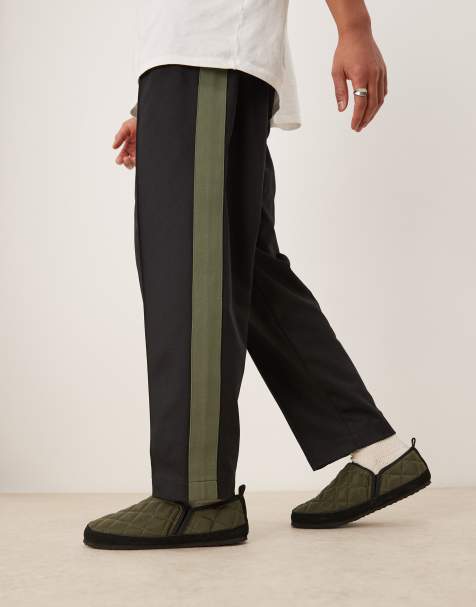 Barbour Hall quilted slippers in green - view 1