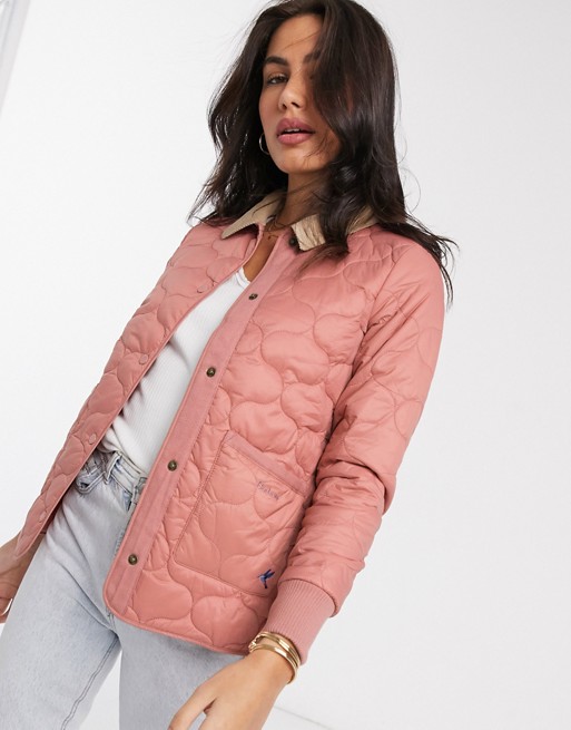 Barbour Hallie quilted jacket in dusty pink