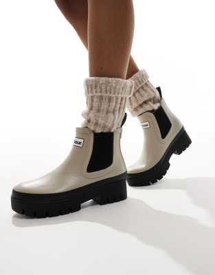  Halton wellington boots in light sand/black