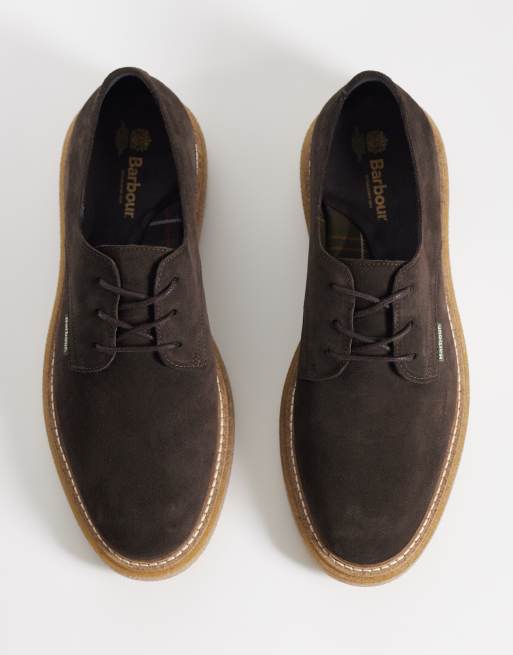 Barbour Harefield Derby-Schuhe aus Wildleder und Leder in Dunkelbraun, 2 von 4