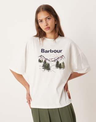 Barbour harper t-shirt in cloud-White
