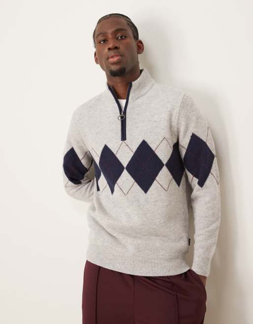 Barbour half zip knitted jumper best sale