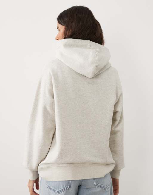 Barbour Hartland logo hoodie in off white, 4 of 4