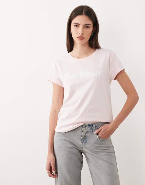Barbour Hartland relaxed logo t-shirt in pink
