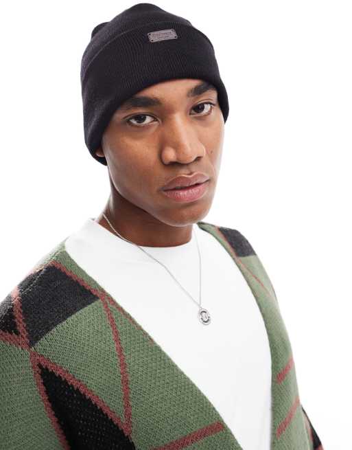 Barbour Healey beanie hat in black