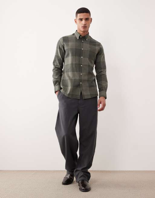 Barbour heaney checked tailored shirt in olive, 2 of 5