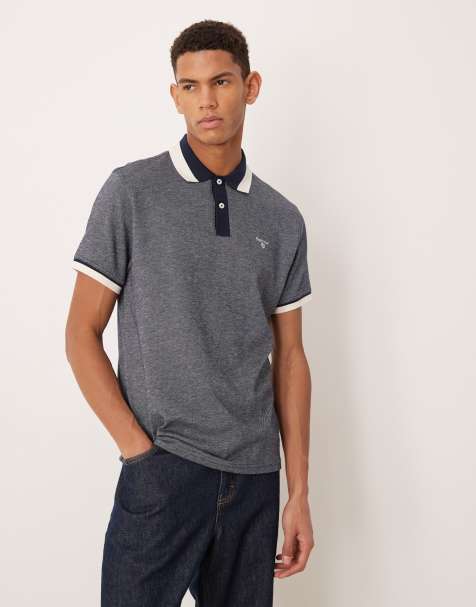 Barbour helwith tailored polo shirt in navy