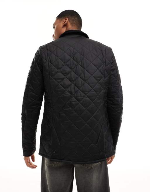 Barbour Heritage Liddesdale Schwarze Steppjacke ASOS