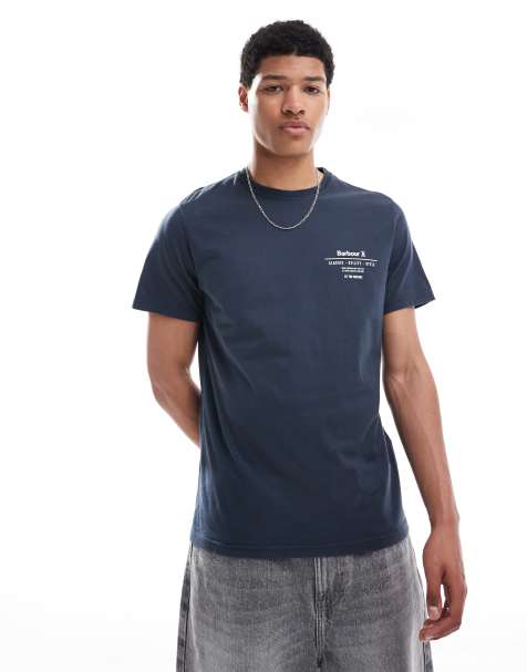 Barbour Hickling tailored fit t-shirt in navy