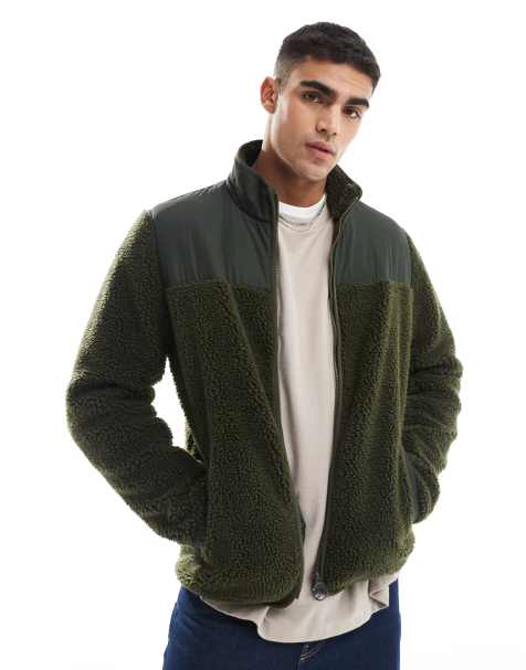 Barbour Hobson fleece in khaki - view 1