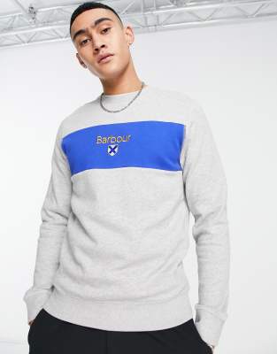 Barbour Honour chest panel sweatshirt in grey | ASOS