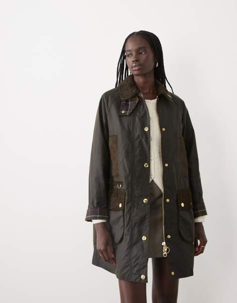 Barbour Icons Beaufort long wax jacket in olive green - view 1