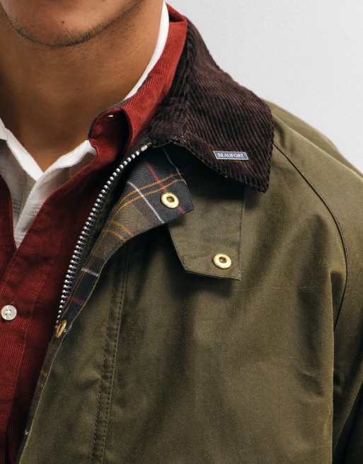 Barbour Icons Beaufort wax jacket in light brown, 4 of 5