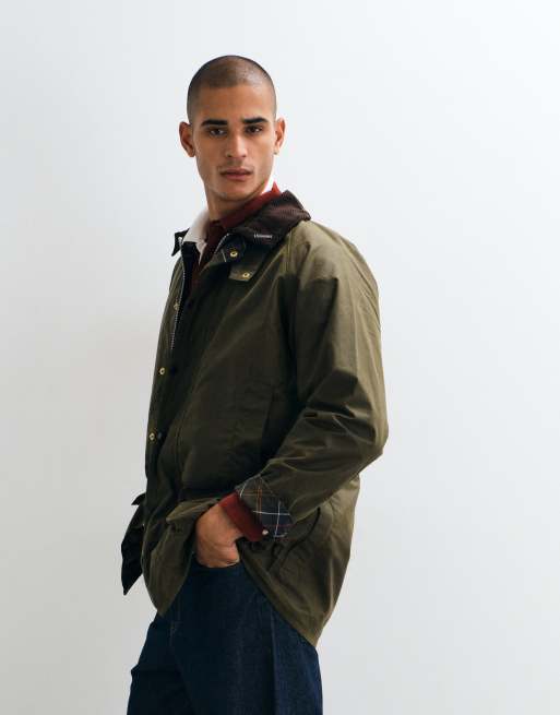 Barbour Icons Beaufort wax jacket in olive brown, 5 of 5