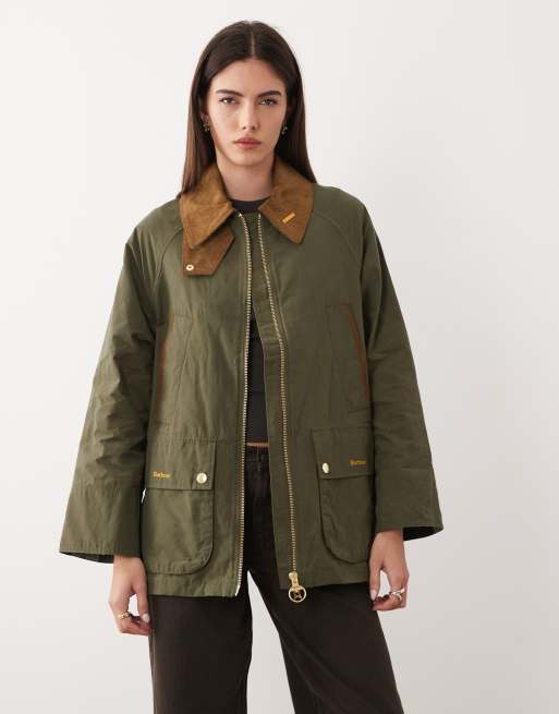 Barbour Icons Bedale showerproof jacket in green, 3 of 7