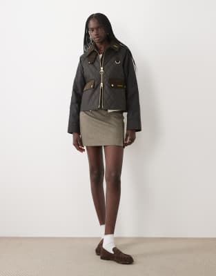 VAN GRAAF Barbour Damen Khaki Wachsjacke Baumwolle Grün, Größe 38 - Bild 7