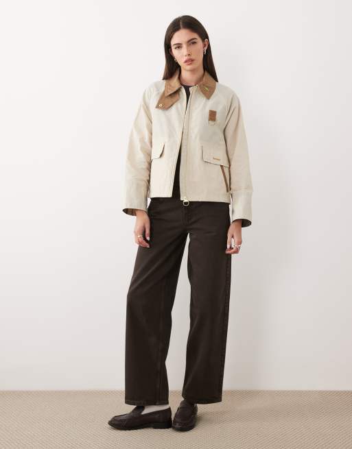 Barbour Icons Spey showerproof jacket in cream, 2 of 7