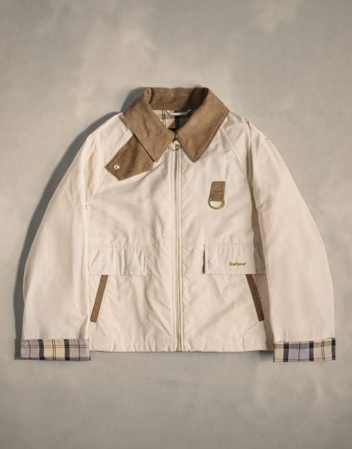 Barbour Icons Spey showerproof jacket in cream, 6 of 7