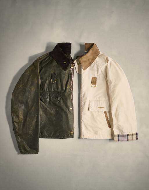Barbour Icons Spey showerproof jacket in cream, 7 of 7