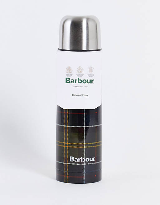 Barbour insulated flask in classic tan