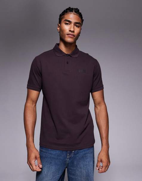 Barbour Internationa – Essential – Mörkröd pikétröja - view 1