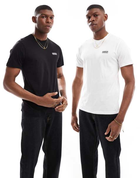Barbour International 2-pack essential tee's slim fit in black and white
