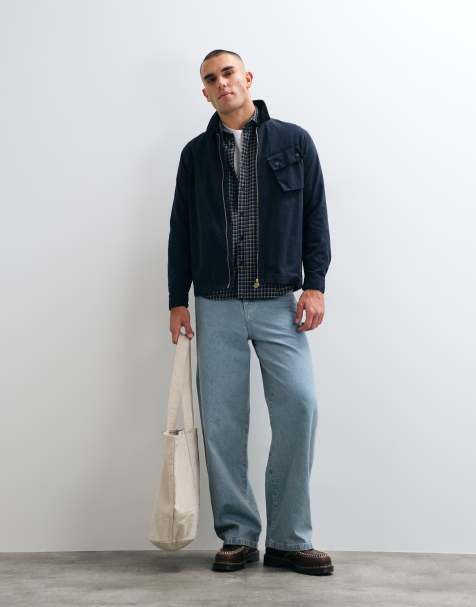 Barbour International A7 zip through overshirt in navy - view 1