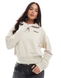 [Barbour International] Barbour International Alani logo quarter zip sweatshirt in light stone exclusive to ASOS-Neutral 18 Light stone