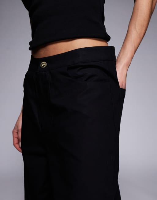 Barbour International Alexis high waisted wide leg trousers in black, 4 of 5