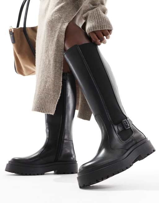 Barbour International Alicia tall chelsea boot in black