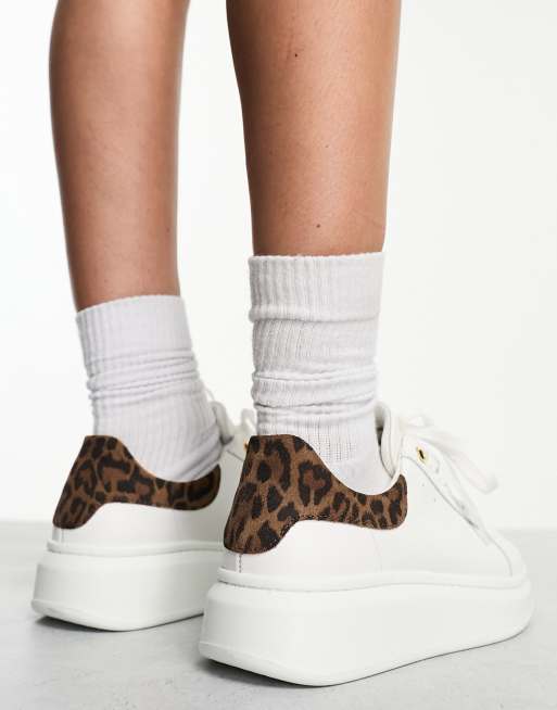 Leopard print best sale flatform trainers